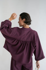 Maya blouse solid bordeaux
