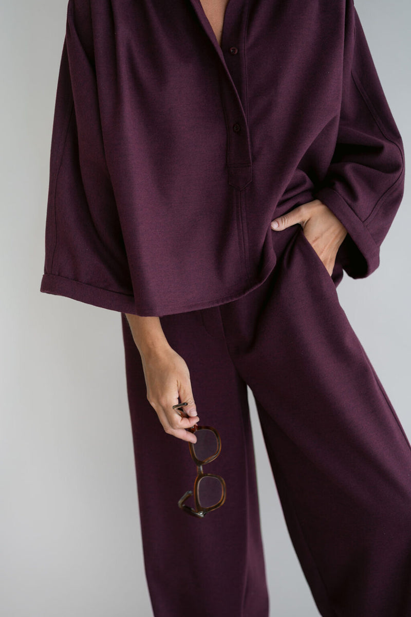 Maya blouse solid bordeaux