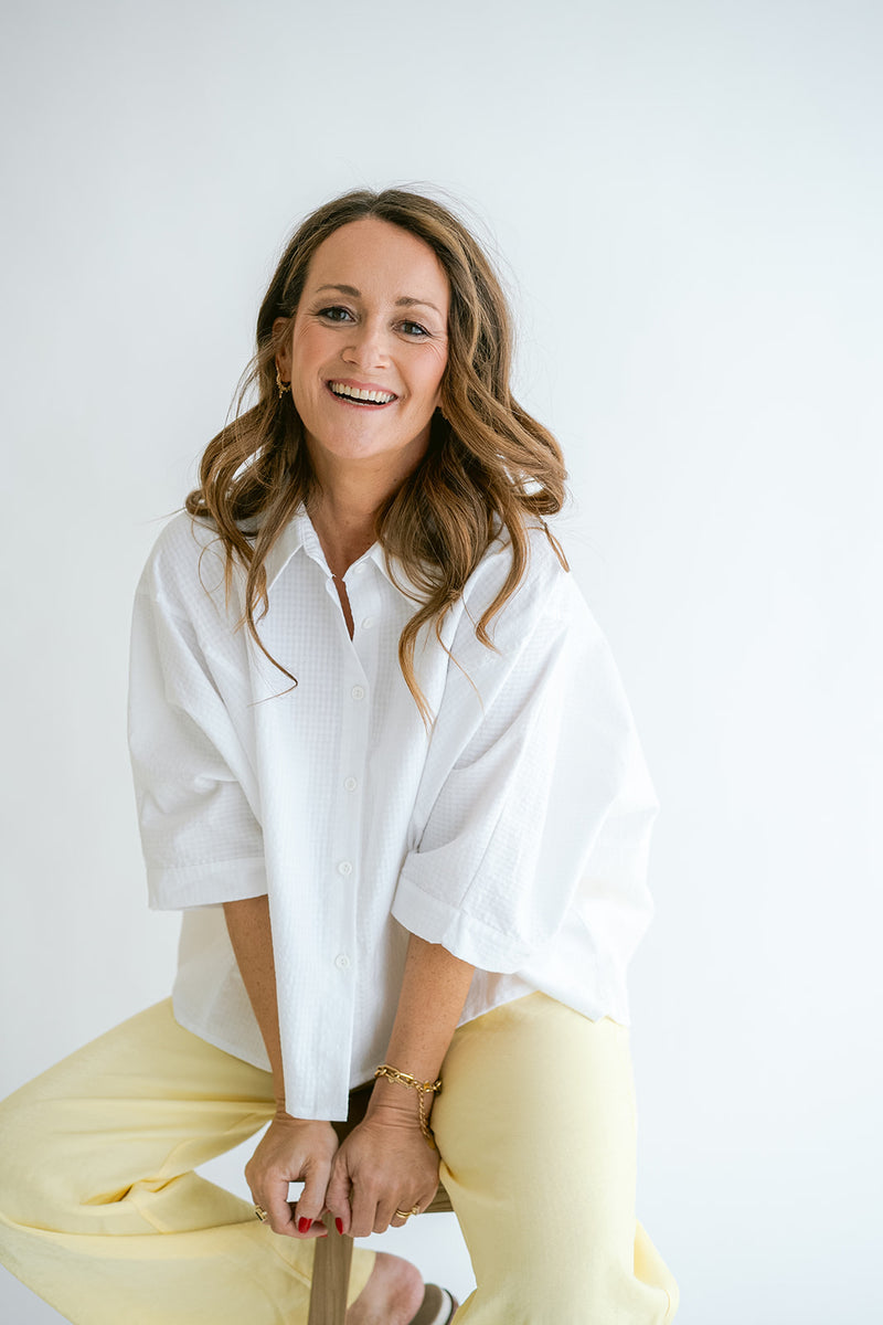 Mette blouse White checks