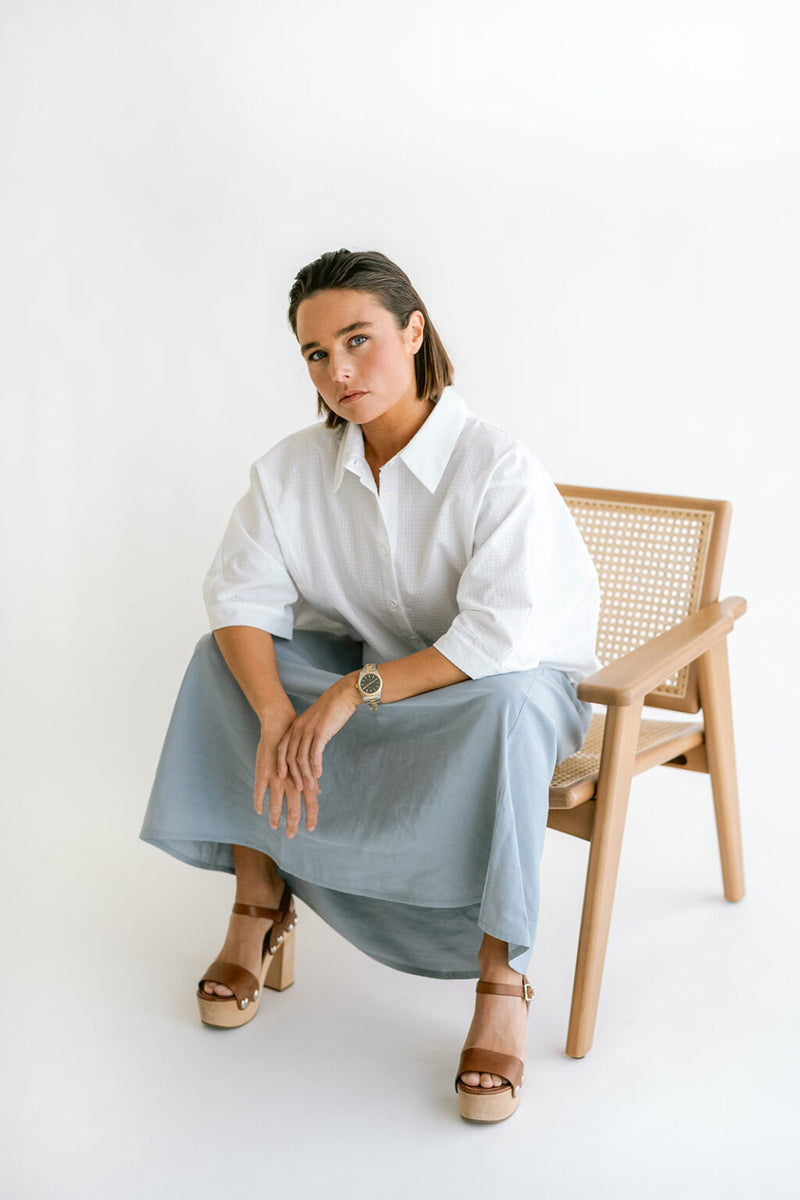 Mette blouse White checks