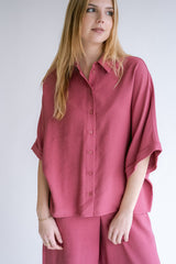 Morris blouse Rosé uni