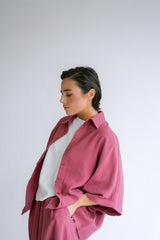 Morris blouse Rosé uni