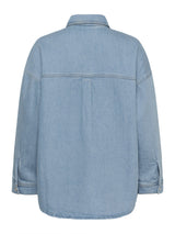 Mazie boxy mix shirt Light blue wash
