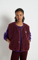 American Vintage bordeaux vest styling