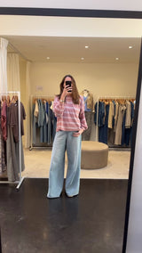 Victoire sweater Stripe mauve