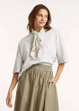 Rae top Grey melange