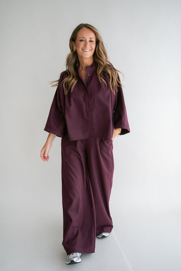 Sam pants Solid bordeaux