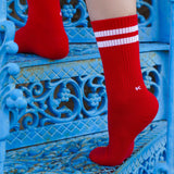 Tennis sport socks - Red & white