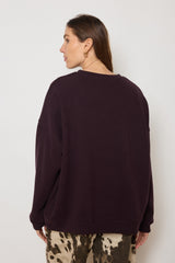 Billie oversized sweat - prune