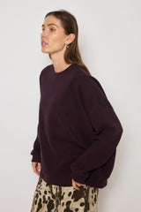 Billie oversized sweat - prune
