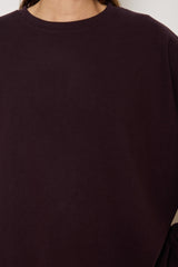 Billie oversized sweat - prune