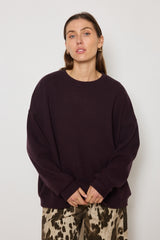Billie oversized sweat - prune