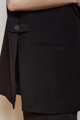 Nora sleeveless blazer - black